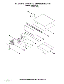 04 - Internal Warming Drawer Parts parts for Kitchenaid Grill KFRU488VSS00 from AppliancePartsPros.com
