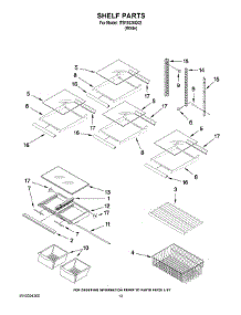 07 - Shelf Parts parts for Whirlpool Refrigerator ITB19330Q02 from AppliancePartsPros.com