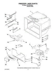 02 - Freezer Liner Parts parts for Whirlpool Refrigerator IX5HHEXWS03 from AppliancePartsPros.com