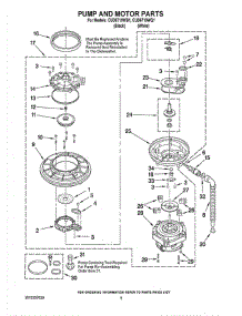 04 - Pump And Motor Parts parts for Whirlpool Dishwasher CUD6710WB1 from AppliancePartsPros.com