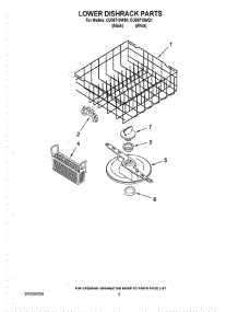06 - Lower Dishrack Parts parts for Whirlpool Dishwasher CUD6710WQ1 from AppliancePartsPros.com