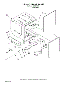 05 - Tub And Frame Parts parts for Whirlpool Dishwasher IUD9500WX0 from AppliancePartsPros.com