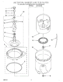04 - Agitator, Basket And Tub parts for Whirlpool Washer 3LSR5233AN0 from AppliancePartsPros.com