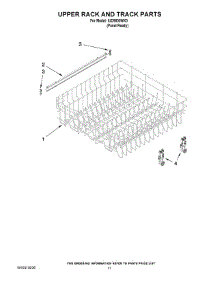 09 - Upper Rack And Track Parts parts for Whirlpool Dishwasher IUD9500WX0 from AppliancePartsPros.com