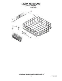 10 - Lower Rack Parts parts for Whirlpool Dishwasher IUD9500WX0 from AppliancePartsPros.com