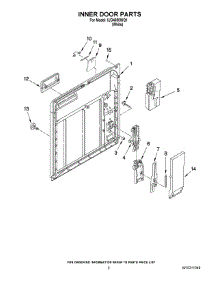 02 - Inner Door Parts parts for Whirlpool Dishwasher IUD4000WQ1 from AppliancePartsPros.com