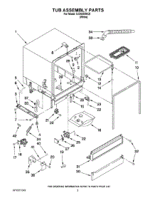 03 - Tub Assembly Parts parts for Whirlpool Dishwasher IUD4000WQ1 from AppliancePartsPros.com