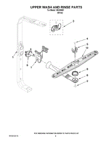 07 - Upper Wash And Rinse Parts parts for Whirlpool Dishwasher IWU98661 from AppliancePartsPros.com