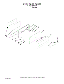 04 - Oven Door Parts parts for Whirlpool Range IDC865VM0 from AppliancePartsPros.com
