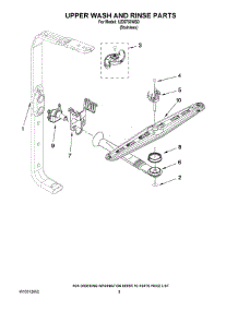 07 - Upper Wash And Rinse Parts parts for Whirlpool Dishwasher IUD9750WS0 from AppliancePartsPros.com
