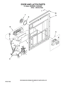 03 - Door And Latch Parts parts for Whirlpool Dishwasher IUD8000WQ1 from AppliancePartsPros.com