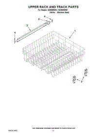 09 - Upper Rack And Track Parts parts for Whirlpool Dishwasher IUD8000WQ1 from AppliancePartsPros.com