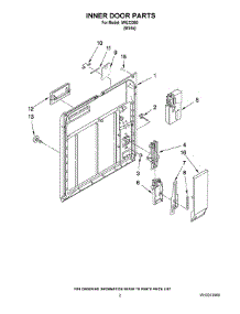 02 - Inner Door Parts parts for Whirlpool Dishwasher IWU22360 from AppliancePartsPros.com