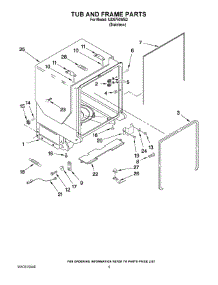 05 - Tub And Frame Parts parts for Whirlpool Dishwasher IUD9750WS2 from AppliancePartsPros.com