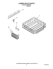 10 - Lower Rack Parts parts for Whirlpool Dishwasher IUD9750WS2 from AppliancePartsPros.com