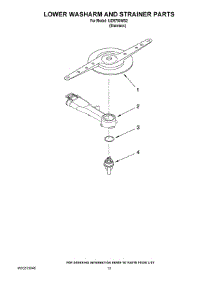 11 - Lower Washarm And Strainer Parts parts for Whirlpool Dishwasher IUD9750WS2 from AppliancePartsPros.com