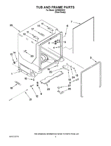 05 - Tub And Frame Parts parts for Whirlpool Dishwasher IUD9500WX2 from AppliancePartsPros.com
