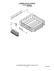 10 - Lower Rack Parts parts for Whirlpool Dishwasher IUD9500WX2 from AppliancePartsPros.com