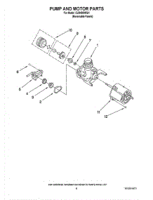 05 - Pump And Motor Parts parts for Whirlpool Dishwasher CUD4000WU1 from AppliancePartsPros.com