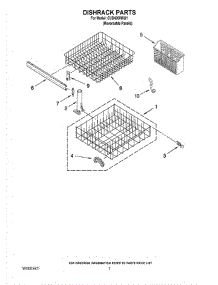 06 - Dishrack Parts parts for Whirlpool Dishwasher CUD4000WU1 from AppliancePartsPros.com