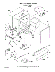 03 - Tub Assembly Parts parts for Whirlpool Dishwasher IPU25364 from AppliancePartsPros.com