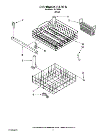 06 - Dishrack Parts parts for Whirlpool Dishwasher IPU25364 from AppliancePartsPros.com