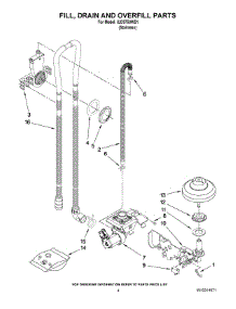 04 - Fill, Drain And Overfill Parts parts for Whirlpool Dishwasher IUD9750WS1 from AppliancePartsPros.com