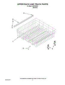 09 - Upper Rack And Track Parts parts for Whirlpool Dishwasher IUD9750WS1 from AppliancePartsPros.com