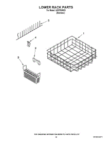 10 - Lower Rack Parts parts for Whirlpool Dishwasher IUD9750WS1 from AppliancePartsPros.com