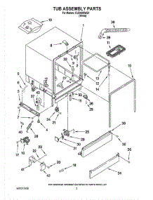 03 - Tub Assembly Parts parts for Whirlpool Dishwasher CUD4000WQ1 from AppliancePartsPros.com