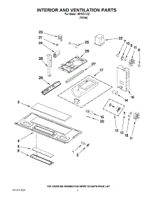 03 - Interior And Ventilation Parts parts for Whirlpool Microwave IMH15XVQ1 from AppliancePartsPros.com