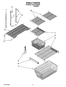 03 - Shelf Parts parts for Whirlpool Refrigerator GAFZ21XXRK02 from AppliancePartsPros.com