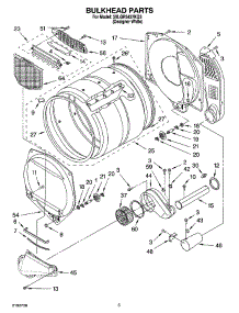 03 - Bulkhead Parts parts for Whirlpool Dryer 3XLGR5437KQ3 from AppliancePartsPros.com