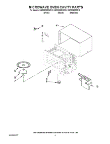 03 - Microwave Oven Cavity Parts parts for Whirlpool Microwave UMC5200BCW10 from AppliancePartsPros.com