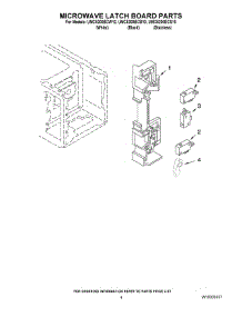 04 - Microwave Latch Board Parts parts for Whirlpool Microwave UMC5200BCB10 from AppliancePartsPros.com