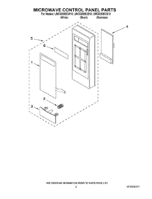 02 - Microwave Control Panel Parts parts for Whirlpool Microwave UMC5200BCS10 from AppliancePartsPros.com