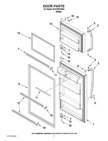 02 - Door Parts parts for Whirlpool Refrigerator I8TXCWFXQ00 from AppliancePartsPros.com