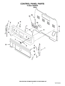 02 - Control Panel Parts parts for Whirlpool Range IES350XW0 from AppliancePartsPros.com