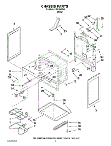 03 - Chassis Parts parts for Whirlpool Range IES350XW0 from AppliancePartsPros.com