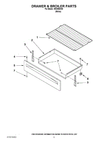 04 - Drawer & Broiler Parts parts for Whirlpool Range IES350XW0 from AppliancePartsPros.com