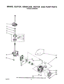 06 - Brake, Clutch, Gearcase, Motor And Pump parts for Whirlpool Washer LA4400XSW0 from AppliancePartsPros.com
