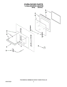 02 - Oven Door Parts parts for Whirlpool Oven IBS324PWS0 from AppliancePartsPros.com