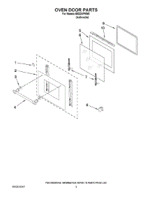 02 - Oven Door Parts parts for Whirlpool Oven IBS224PWM0 from AppliancePartsPros.com