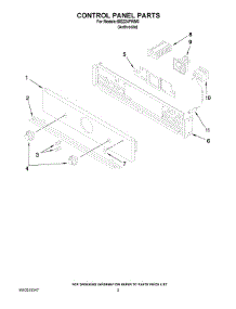 04 - Control Panel Parts parts for Whirlpool Oven IBS224PWM0 from AppliancePartsPros.com