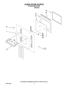 02 - Oven Door Parts parts for Whirlpool Oven IBS124PWS0 from AppliancePartsPros.com