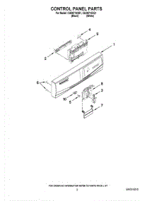 02 - Control Panel Parts parts for Whirlpool Dishwasher CUD6710XB1 from AppliancePartsPros.com