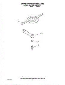 11 - Lower Washarm Parts parts for Whirlpool Dishwasher CUD6710XB1 from AppliancePartsPros.com