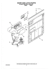 03 - Door And Latch Parts parts for Whirlpool Dishwasher CUD6710XQ1 from AppliancePartsPros.com