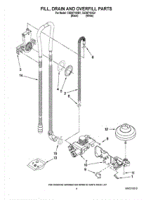 04 - Fill, Drain And Overfill Parts parts for Whirlpool Dishwasher CUD6710XQ1 from AppliancePartsPros.com