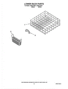 10 - Lower Rack Parts parts for Whirlpool Dishwasher CUD6710XQ1 from AppliancePartsPros.com